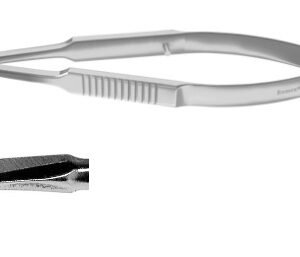 TESOURA CAPSULOTOMIA VANNAS, CURVA, AFIADA, 6mm